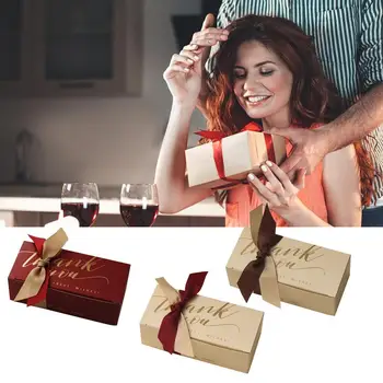 10 kom. Male kutije za vjenčanje čokolade, kutija za pakiranje čokolade za angažman u europskom stilu, Poklon kutije za goste za Božić