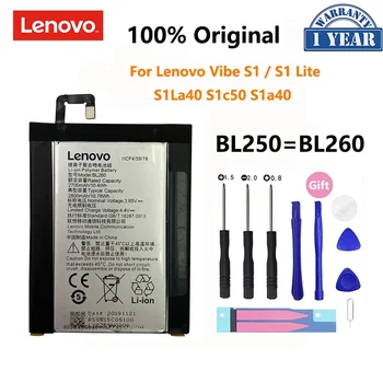 100% Originalni BL250 2700 mah Za Lenovo VIBE S1 S1c50 S1a40 BL260 VIBE S1Lite S1La40 Baterija Akumulatorske Baterije Za Telefone Bateria