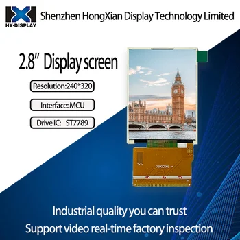 2,8-inčni LCD zaslon 240*320 Sučelje SPI/MCU IPS Kompletan pregled bez zaslona osjetljivog na dodir Besplatna dostava