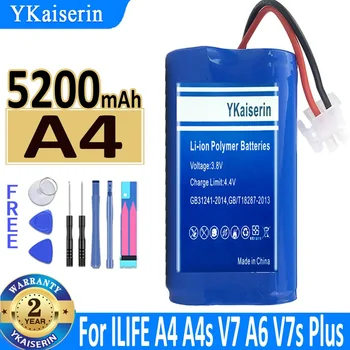 5200 mah YKaiserin Baterija Za ILIFE A4 A4s V7 A6 V7s Plus V7sPlus Robot-Usisavač Za iLife 4S 1P Pun Kapacitet Bateria