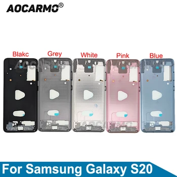 Aocarmo za Samsung Galaxy S20 SM-G9810 Plava Bijela Ružičasta Crna siva Metalik prosječna okvir Oštrica Rezervni dijelovi