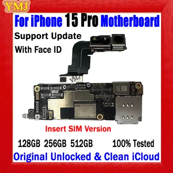 Besplatna dostava za iPhone 15 PRO s matične ploče Face ID Originalna otključavanje matične ploče Neto podrška logičke ploče Icloud ažuriranja Pločica