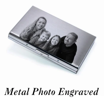 Besplatno Graviranje Kutija Za Vizitke Na Naručivanje Fotografija Metalna Kutija Od Nehrđajućeg Čelika Aluminijski Držač Poklopac Muški Novčanik Isječak Promotivni Poklon