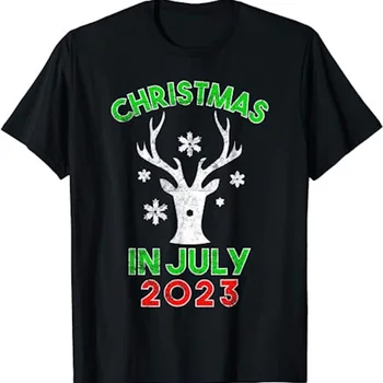 Božić U srpnju 2023 godine, Srna, Vesela Santa, Ljetna Snježne t-shirt, sportski odijelo 16502