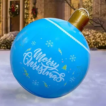 Božićni blagdanski ukrasi Plave 24-inčni napuhavanje balona od PVC Atmosfera Dekorativne odmor na otvorenom Uređenje dvorišta