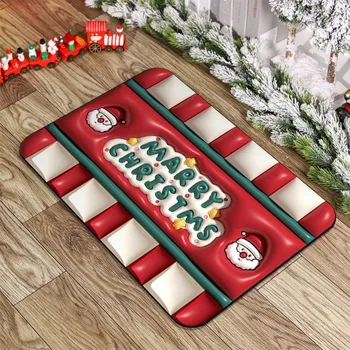Božićni Mat Smiješno Tepih Za Ukras Božićni Dobrodošao Mat 3D Božićni Mat Kuće