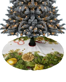 Božićni vijenac od borove iglice, suknja za božićno drvce, božićne ukrase za dom, okrugle suknje za božićno drvce, osnovna poklopac