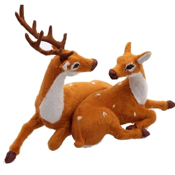Božićno par Jelena, Medo jelen za lutke, mekana igračka u obliku los, ukras kuće površine za zurke, Ornament