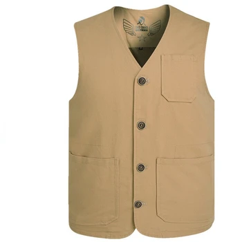 Brandovi Ogroman Pamučne jakne bez rukava, muška Vojna jakna Taktička za jahanje, Prsluci za ribolov na otvorenom, Korejski Modna odjeća