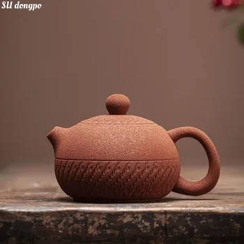 Cinober Da Hong Pao Ljubičasta glina Parni kotao u zapadnom stilu čaja, Jedan sitan, Mali kapacitet lonac Mat tekstura Lijepe darove