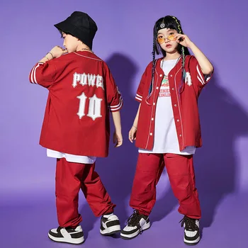 Dječje funky cool odjeću u stilu hip-hop, top, pulover, svakodnevne hlače za trčanje s džepovima za djevojčice, odjeća za jazz plesa za dječake