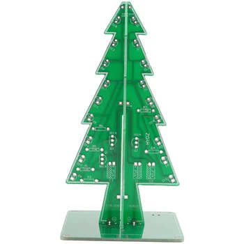 EEQKIT Projekt Lemljenje Božićna Drvca DIY Led Setovi 3D Božićna Drvca DIY E-mail Set Za Lemljenje U prikupljanju 7 Boja Zabava Kit