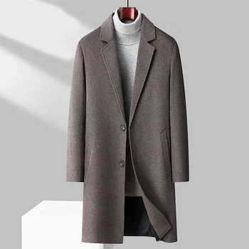 Jesensko-zimsko novo muško-stop kaput, ветровка srednje dužine, poslovna svakodnevno kaput