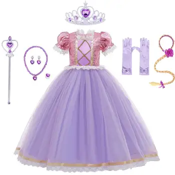 Kostim princeze Sofije Rapunzel za djevojčice, Маскарадное haljina za Noć vještica, Božić ideju, party, Rođendan, Večernja Loptu haljina