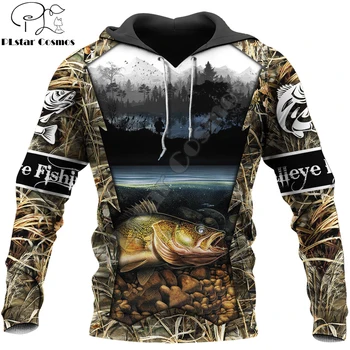 Lijep kamuflaža za lov razrokost s 3D ispis, muška jesenski majica sa kapuljačom, ulične casual jakna zip, pulover KJ561