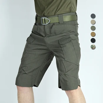 Ljetni taktički kratke hlače za muškarce, vodootporan камуфляжные kratke hlače-teretni na otvorenom, ošišan hlače u stilu милитари s više džepova, 6XL