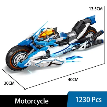 MOC high-Tech skupština CYBERANGEL za moto utrke, blokovi, model DIY, cigle, igračke, kompatibilne sa LEGO
