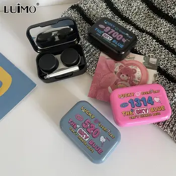 Moderan prijenosni torbica za kontaktne leće za djevojčice, mini kutijice za njegu kontaktnih leća, spremnik za pohranu kozmetičke leće, putni set