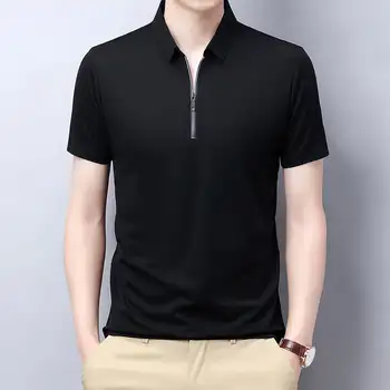 Moderna muška polo majica Ice Silk men-s-top crne boje