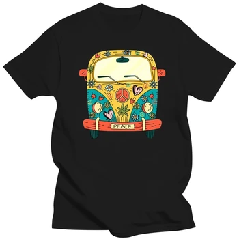 Muška majica Lsd Hippie Bus - Peace Psychedelic Acid Art, modna odjeća, Ljetne majice s okruglog izreza, t-shirt