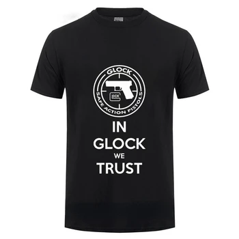 Muška majica s američkim logotipom Glock Pistol, muška moda svakodnevni ulični odjeća s okruglog izreza, slobodna ljetna majica