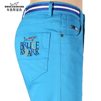 Muške traperice Bruce & Shark, Zimska Modna Svakodnevni muška odjeća, ravne hlače, Slobodni Stil, растягивающиеся korejski modne muške hlače, Velike