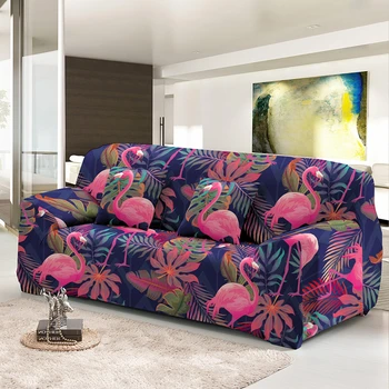 Nalik na prašinu presvlaku za kauč Pink Flamingo za uređenje dnevnog boravka, udaljiti kombinirano sjedalo za fotelje L-oblika na 1/2/3/4 prostor