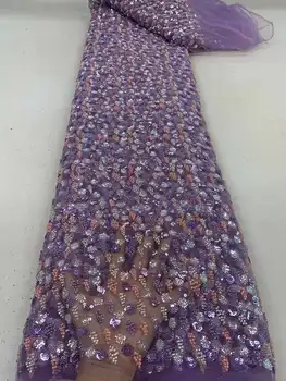 Nigerijski Francuski mrežaste tkanine, čipke, za mladoženju 2023 Kvalitetne šljokice Тюлевое čipka Afrička cvjetne čipke tkanina za večernje haljine 5 metara krojenje