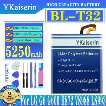 Nova Baterija BL-T32 BL T32 5250 mah Za LG G6 G600L G600S G600K G600V H871 H872 H873 LS993 US997 VS988 T32 BLT32 Baterije + Alata