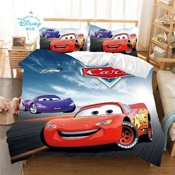 Novi set posteljine Red Lightning McQueen Cars Single Queen Krevetom za dječake, deka za dječje sobe