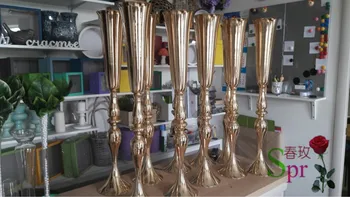 Novo, visina 88 cm! 5 kom./lot, zlatne podloge za boje na vjenčanje stolu/vaza za cvijeće u centru svadbenog stola