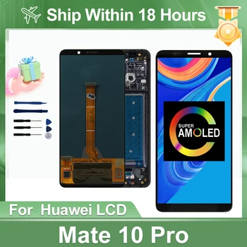 OLED zaslon Za Huawei Mate 10 Pro LCD zaslon Osjetljiv na Dodir Digitalizator S Okvirom Za Huawei BLA-L29 BLA-L09 BLA-AL00 LCD