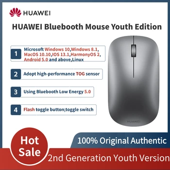 Originalna Bluetooth miš HUAWEI Youth Edition CD23 Prijenosni bežični gaming miš 2. generacije sa rezolucijom od 1200 dpi, 2,4 Ghz, touchpad miš TOG