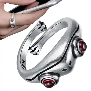 Podesiv prsten u obliku žabe, Otvoreni prsten u obliku žabe Za žene, Винтажное Slatka je prsten u obliku životinja, Винтажное Slatka je Prsten u obliku Životinja, Nakit za