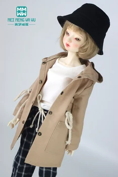 Pribor za odjeću za lutke BJD stane na 43-45 cm 1/4 MSD MK YOSD Modni provjeriti hlače, jakna s kapuljačom, kapu Poklon za djevojke