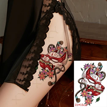 Privremena tetovaža, body-art, Укие, Vuk, Pas, Seksi djevojke, Cvijet, prijenos vode, Lažna tetovaža, Flash-tetovaža dizajne za žene, muškarci