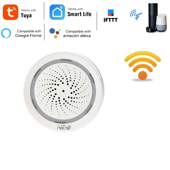 Senzor temperature, vlažnosti Wi-Fi Sirena Program Tuya Smart Life Radi sa ECHO Alexa Google Home IFTTT