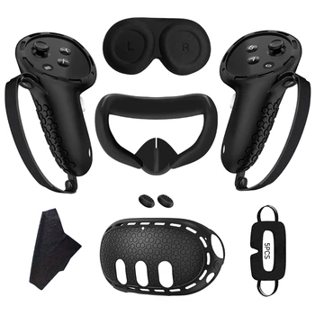 Silikonska zaštitna torbica za slušalice Meta Quest 3 VR Head, prednji poklopac, maska za oči, olovku, dugme, kapa, jednostavan za korištenje