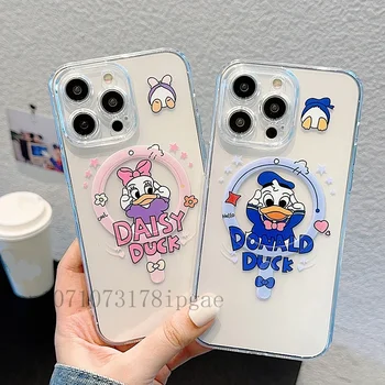Slatka magnetski torbica za telefon Donald Duck Daisy Couple za Iphone 11 12 13 14 15 Pro Max XS XR X neobični