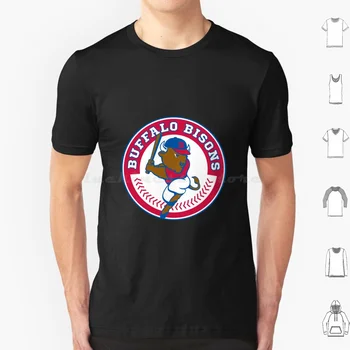 T-shirt s logom Bisons Of Buffalo Pamuk Muškarci Žene DIY print Buffalo Bisons Baseball Baseball loptu za tatu Sportski loptu Gaming club Logo