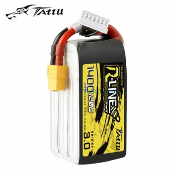 Tattu R-Line Verzija 3.0 1400mAh 120C 22.2 V 6S1P Lipo baterija baterija baterija baterija Baterija s Priključkom XT60 za RC FPV Utrke Neradnik