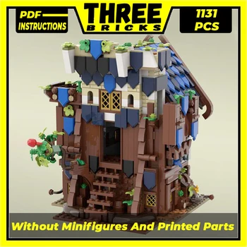 Tehnički cigle Moc, model tvrđave, šumski dvorac, modularni blokovi, poklone, igračke za djecu, postavlja 