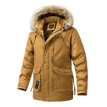 Topla muška parkovi s kapuljačom, novo zime 2023, omladinska lijepa jakna sa puno dzepova, moderan jednostavno ветрозащитное toplo svakodnevno kaput