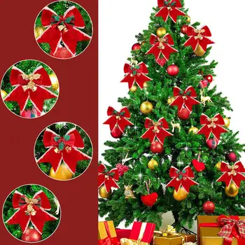 Visok Božićni luk, šarene trake, božićno drvce, bilo koji otvoreni položaj ukras sa zvončićima, poklon ručni rad za Sretan Božić