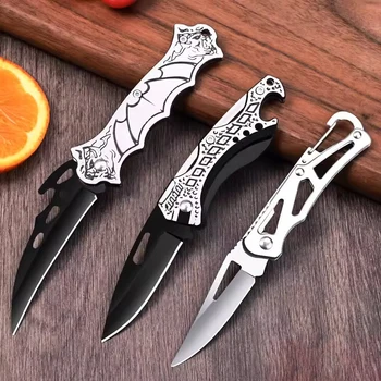Vojni mini-nož PLYS, srebrna, praktičan sklopivi nož, Pribor za kuhinjskih noževa, Na raspolaganju blagovaonica