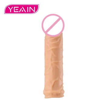 YEAIN Dildo Produžetak penisa Rukava Muške Silikon Pumpe Увеличители Seks Igračke za Višekratnu upotrebu Kondoma za odrasle 18 Proizvoda Sigurna kontracepcija