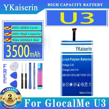 YKaiserin Baterija U3 U2 (GLMU18A02) 3500 mah/4100 mah Za GlocalMe U2 U2S U2CS E1 U3 GLMU19A02W Digital Batteria