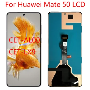 Za Huawei Mate 50 LCD zaslona osjetljivog na dodir i digitalni pretvarač zaslona sklop za Huawei Mate 50 CET-AL00, CET-LX9 LCD