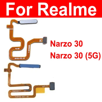 Za Realme Narzo 30 Narzo 30 5G Senzor Otiska Prsta Fleksibilan Kabel Senzor Gumb za Napajanje Senzor Otiska prsta Home Touch ID Senzor Fleksibilna Traka